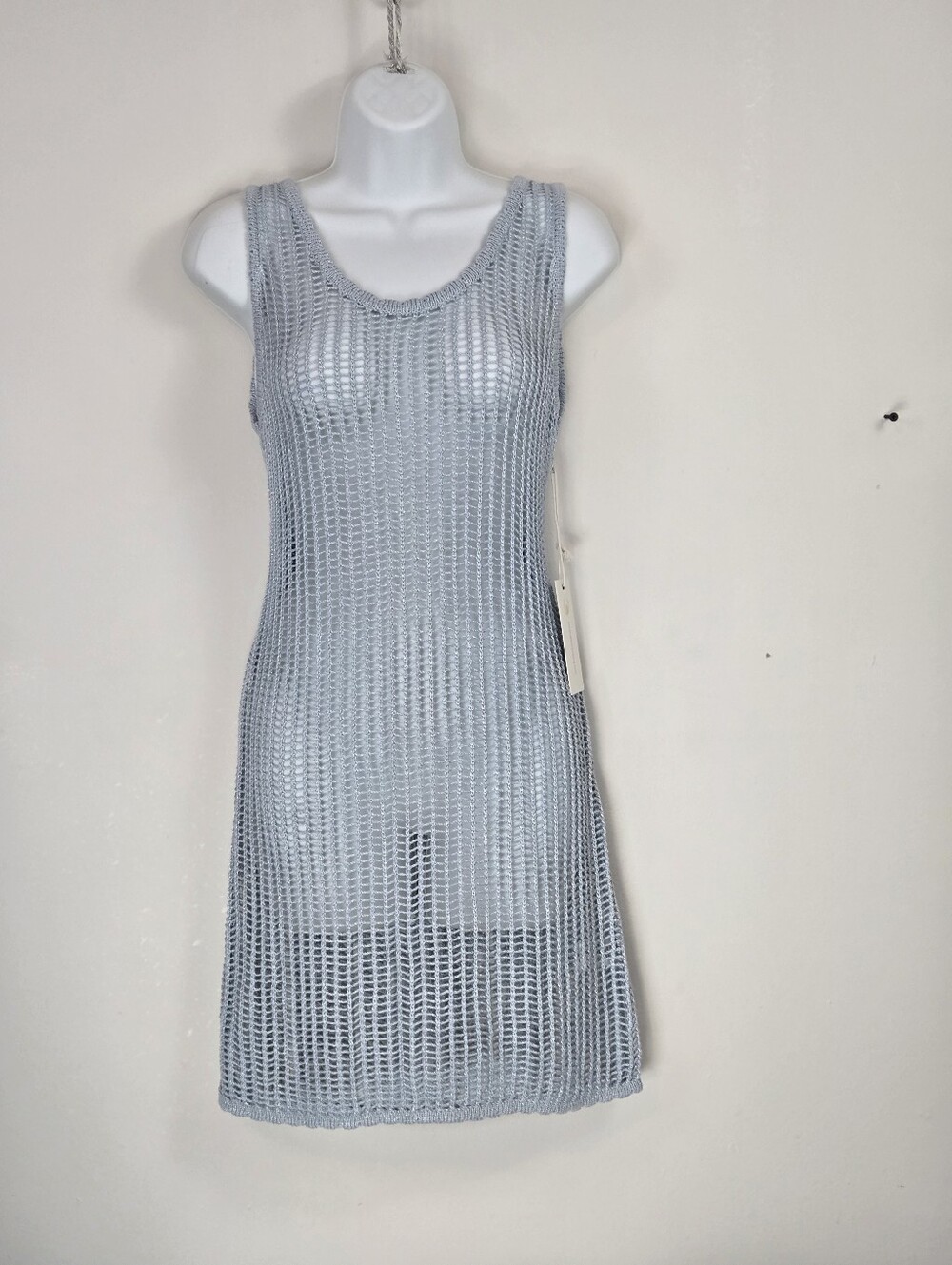 Ocean Drive Metallic Blue Knit Cover Up